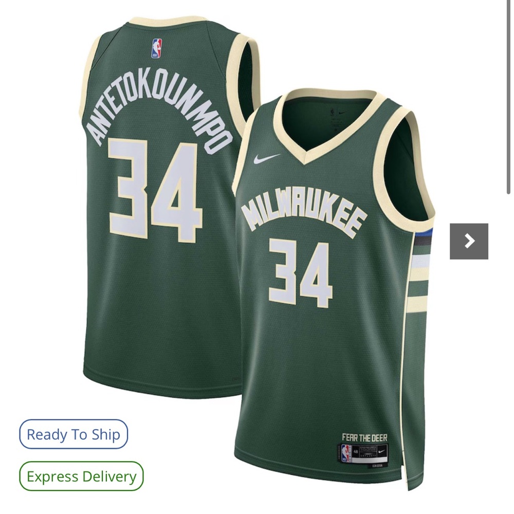 Unisex Milwaukee Bucks Giannis Antetokounmpo Nike Hunter Green Swingman Jersey
